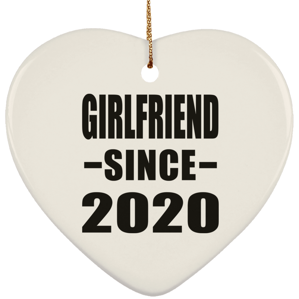 Girlfriend Since 2020 - Heart Ornament