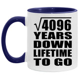 64th Anniversary Square Root of 4096 Years Lifetime To Go - 11oz Accent Mug Purple