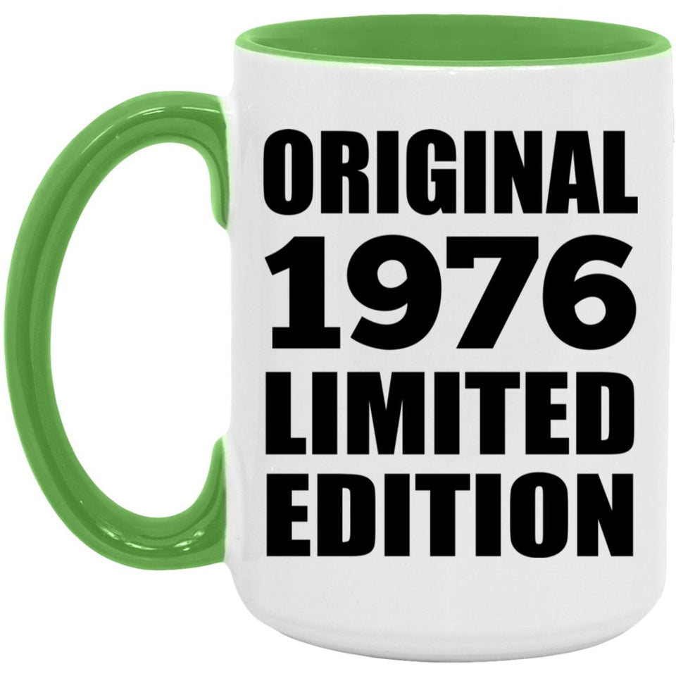 48th Birthday Original 1976 Limited Edition - 15oz Accent Mug Green