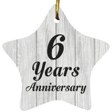 6th Anniversary 6 Years Anniversary - Star Ornament F