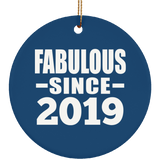 5th Birthday Fabulous Since 2019 - Circle Ornament