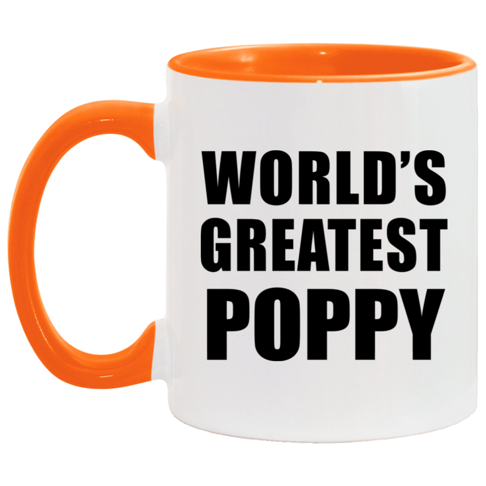 World's Greatest Poppy - 11oz Accent Mug Orange