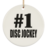 Number One #1 Disc Jockey - Circle Ornament