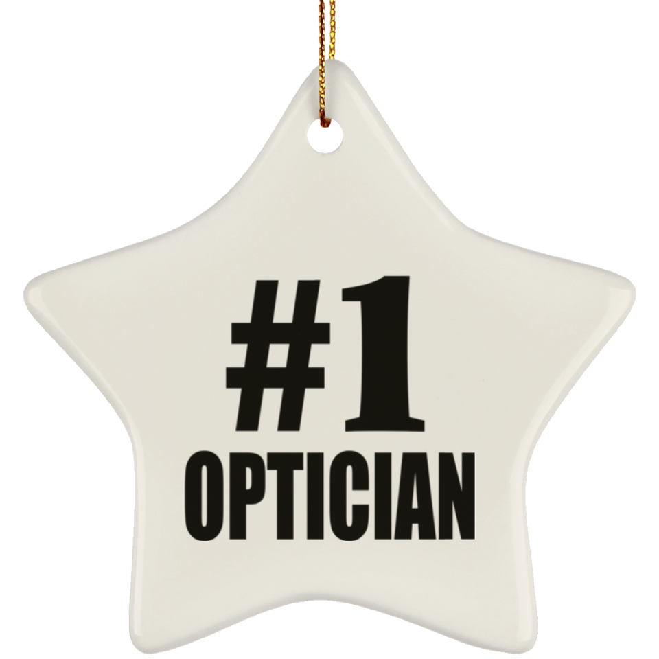 Number One #1 Optician - Star Ornament