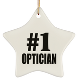 Number One #1 Optician - Star Ornament