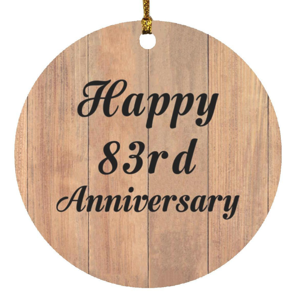 Happy 83rd Anniversary - Circle Ornament C