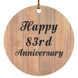 Happy 83rd Anniversary - Circle Ornament C