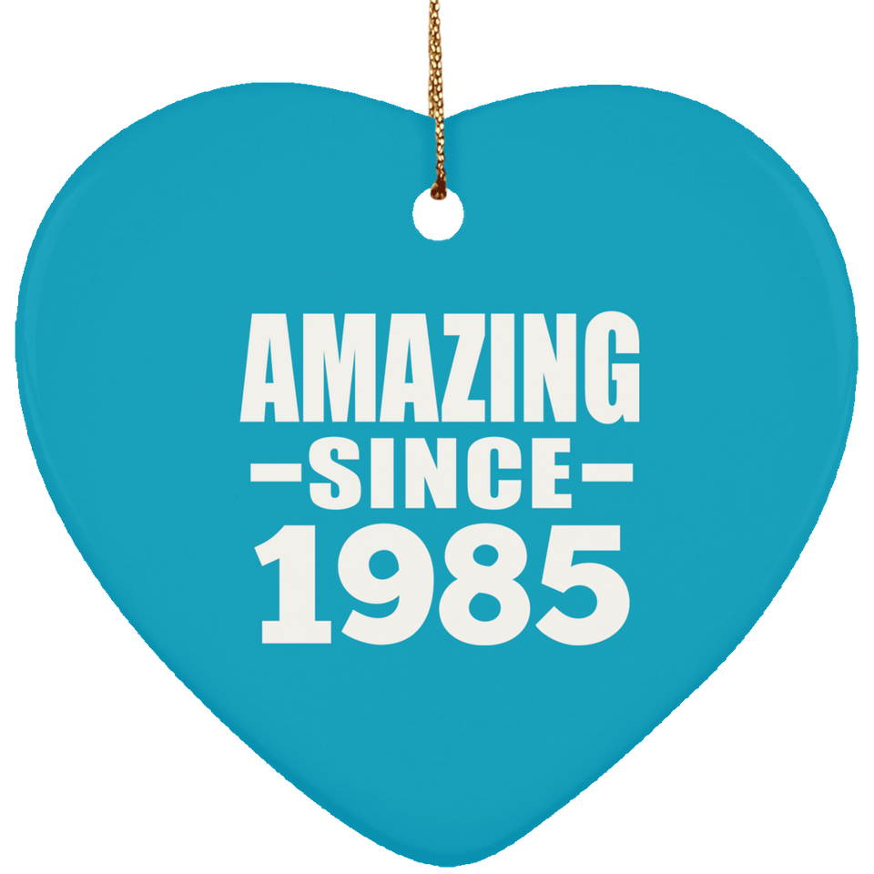 39th Birthday Amazing Since 1985 - Heart Ornament