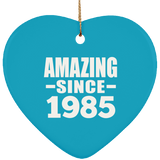 39th Birthday Amazing Since 1985 - Heart Ornament