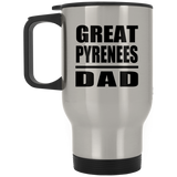 Great Pyrenees Dad - Silver Travel Mug