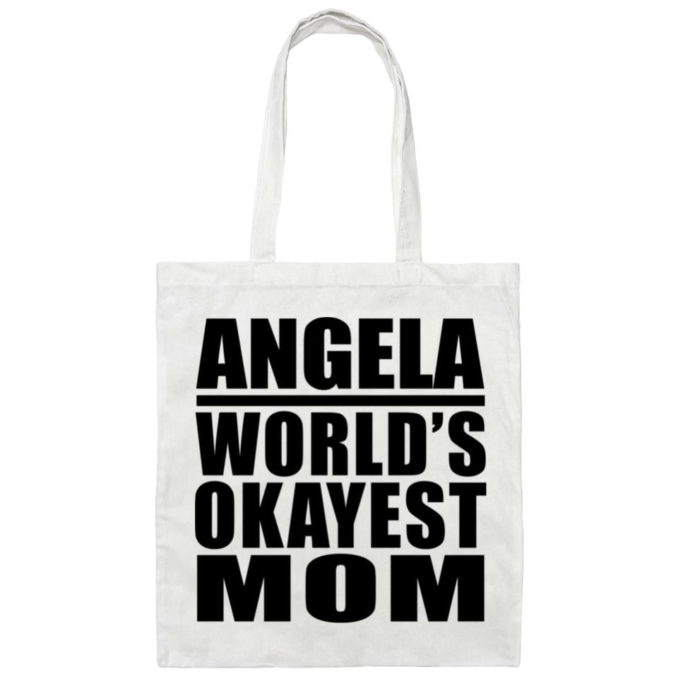 Angela World's Okayest Mom - Tote Bag White
