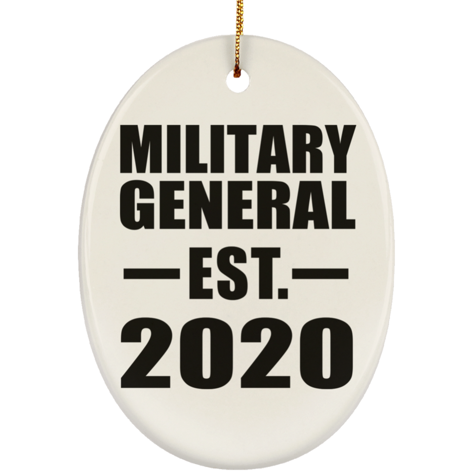 Military General Established EST. 2020 - Oval Ornament