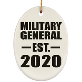 Military General Established EST. 2020 - Oval Ornament