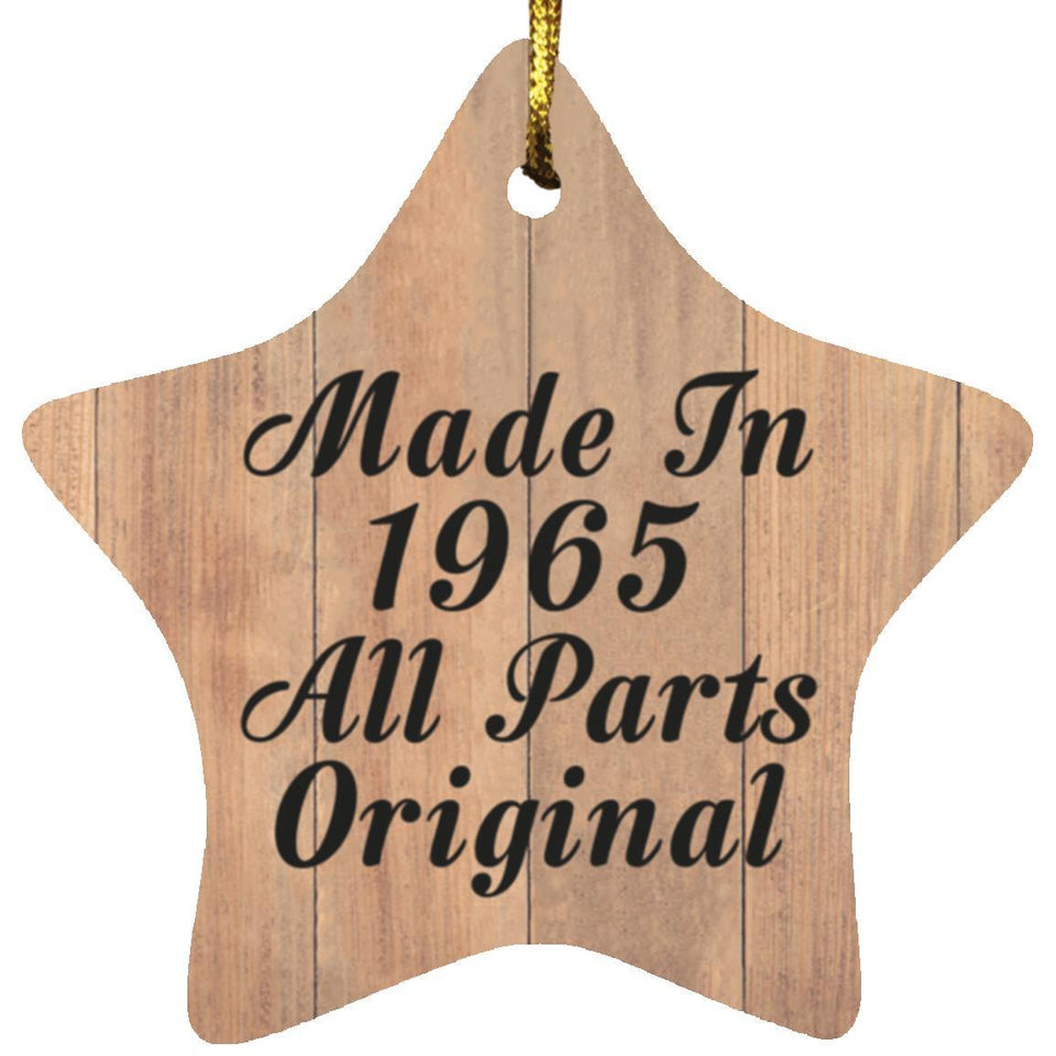 59th Birthday Made In 1965 All Parts Original - Star Ornament C