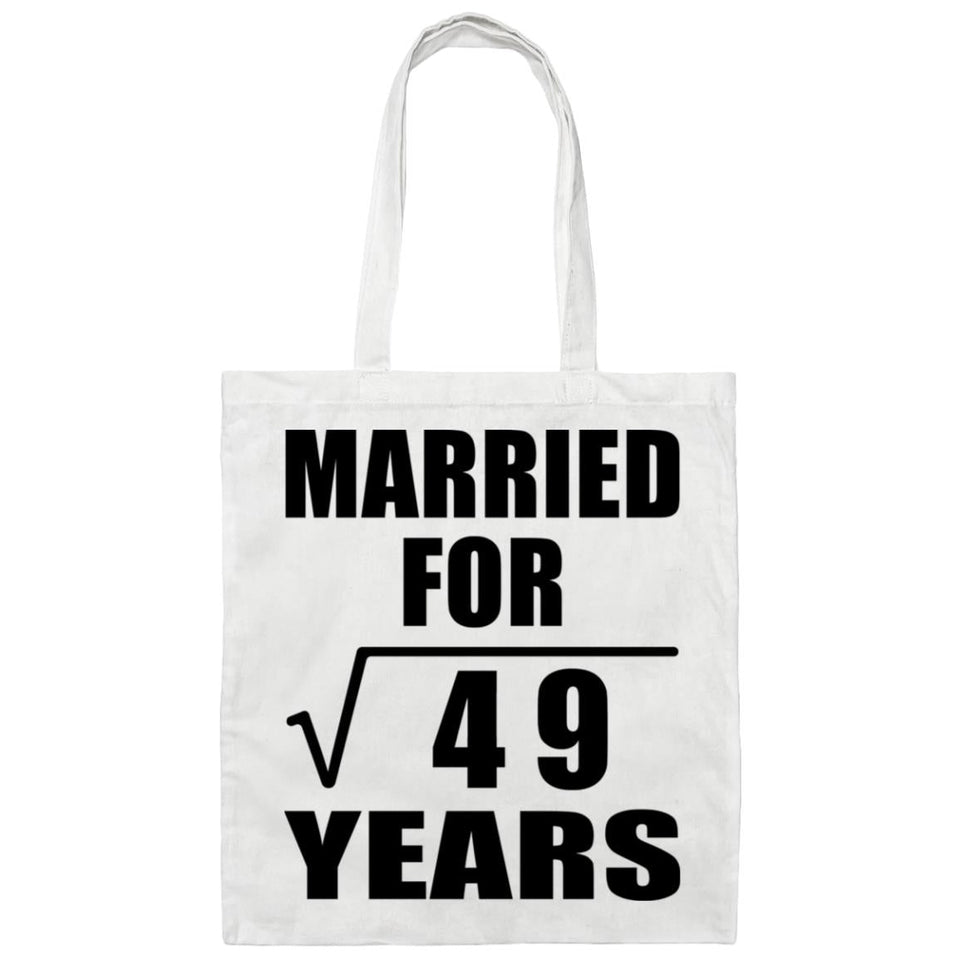 7th Anniversary Married For Square Root of 49 Years - Tote Bag White