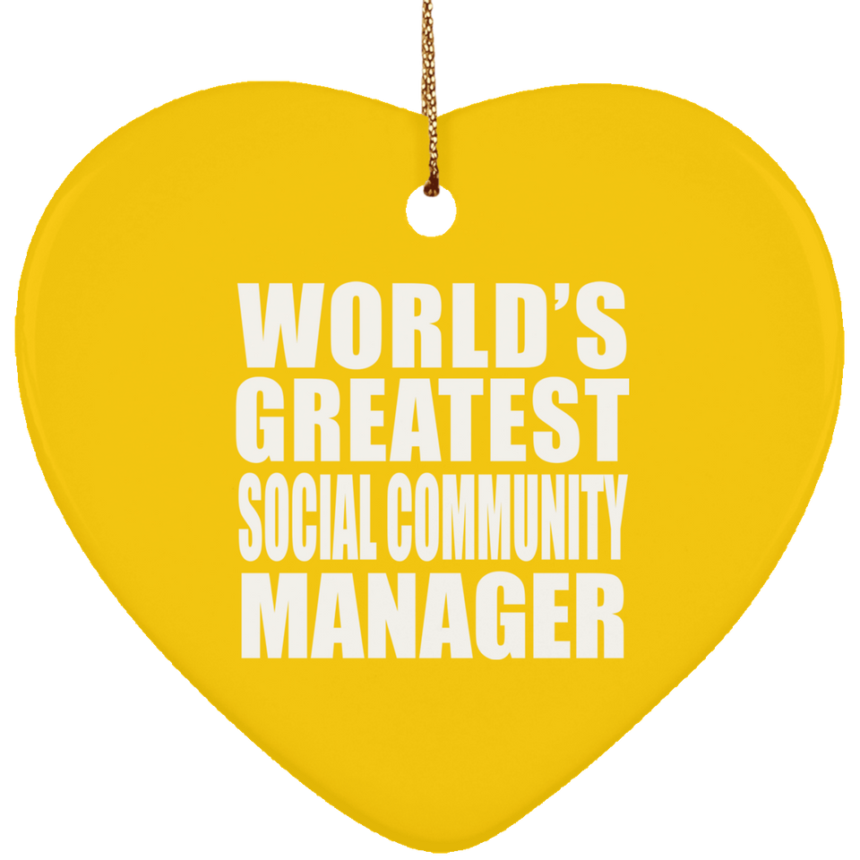World's Greatest Social Community Manager - Heart Ornament
