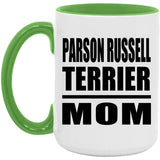 Parson Russell Terrier Mom - 15oz Accent Mug Green