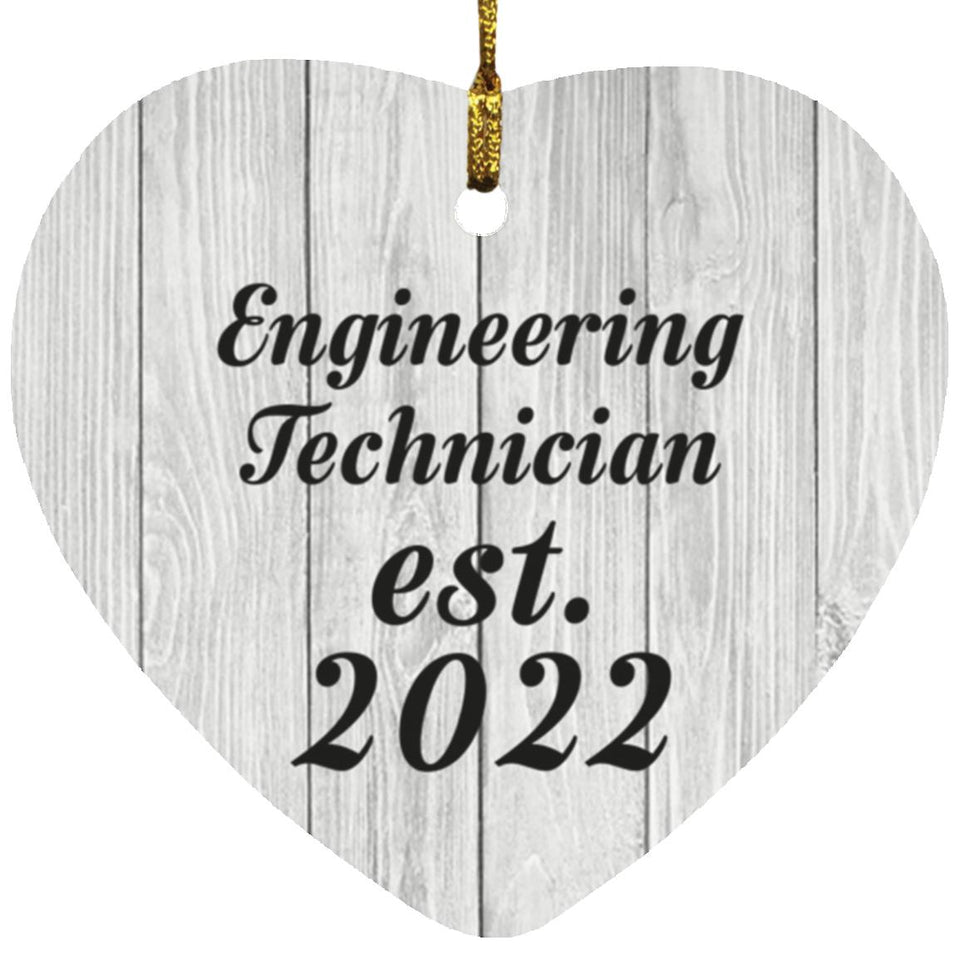 Engineering Technician Established Est. 2022 - Heart Ornament F