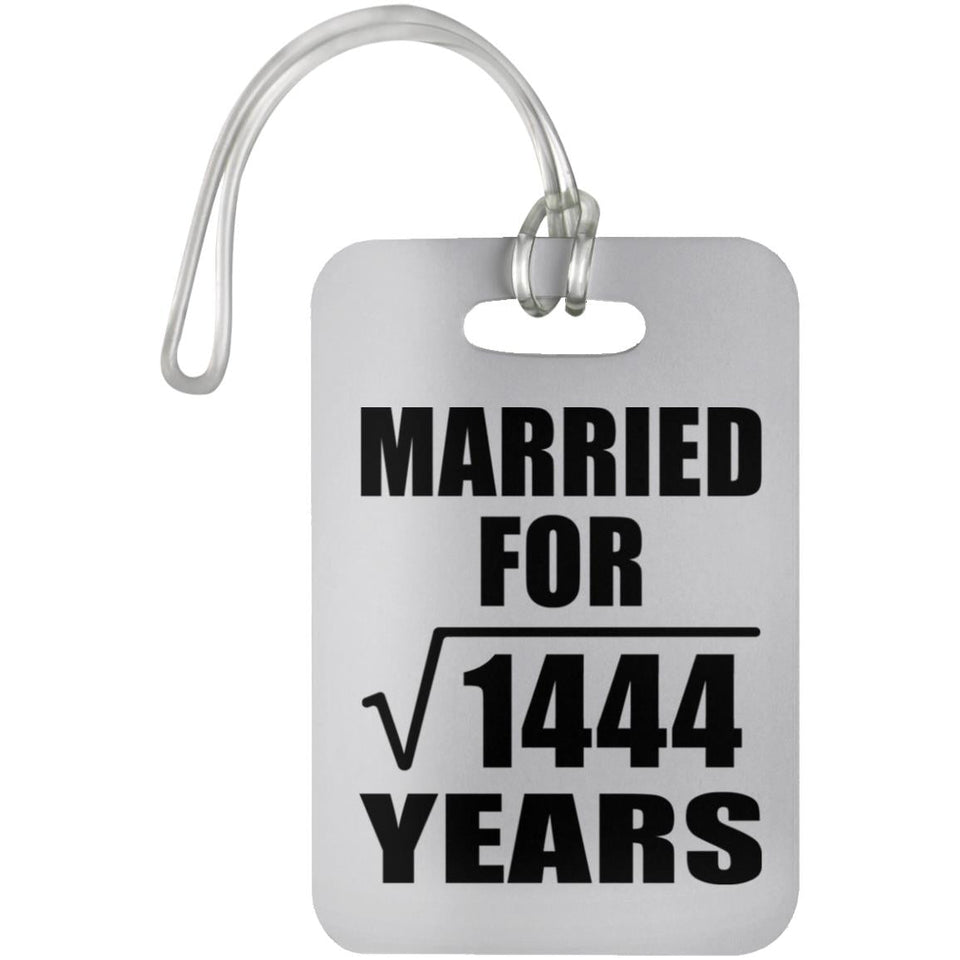38th Anniversary Married For Square Root of 1444 Years - Luggage Bag Tag