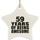 59th Birthday 59 Years Of Being Awesome - Star Ornament