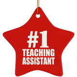 Number One #1 Teaching Assistant - Star Ornament