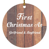 First Christmas As Girlfriend & Boyfriend - Circle Ornament E