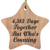 12nd Anniversary 4,383 Days Together Who's Counting - Star Ornament C