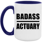 Badass Actuary - 15oz Accent Mug Purple