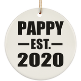 Pappy Established EST. 2020 - Circle Ornament