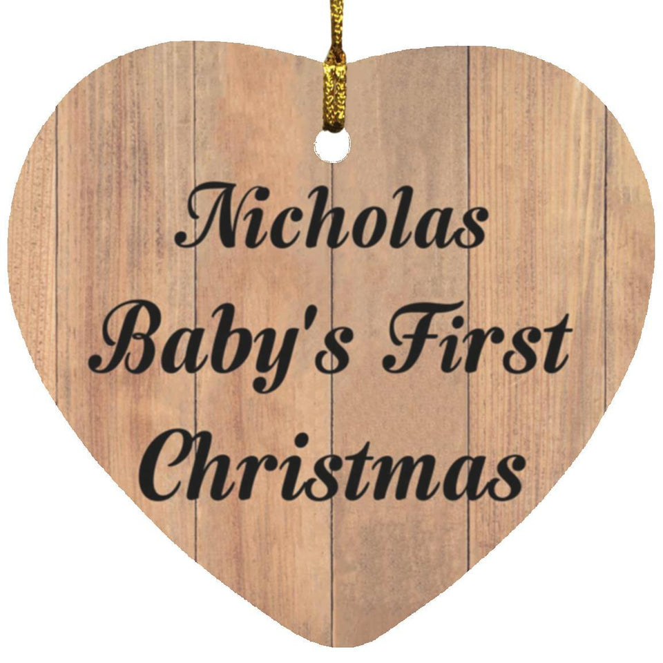 Nicholas Baby's First Christmas - Heart Ornament C