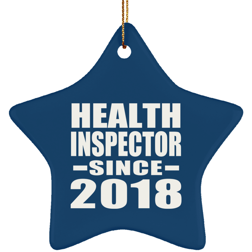 Health Inspector Since 2018 - Star Ornament