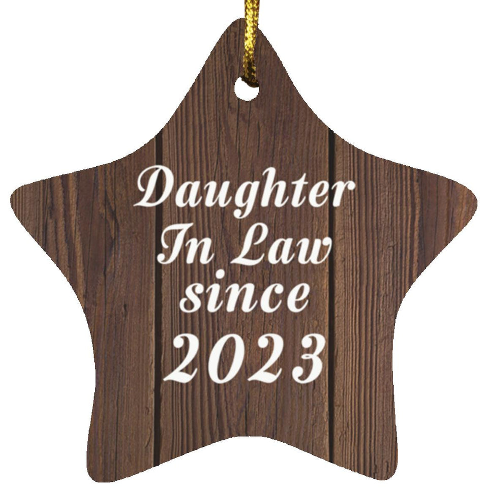 Daughter In Law Since 2023 - Star Ornament D