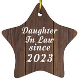 Daughter In Law Since 2023 - Star Ornament D