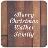 Merry Christmas Walker Family - Drink Coaster E