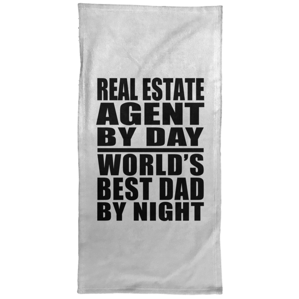 Real Estate Agent By Day World's Best Dad By Night - Hand Towel