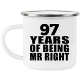 97th Anniversary 97 Years Of Being Mr Right - 12oz Camping Mug