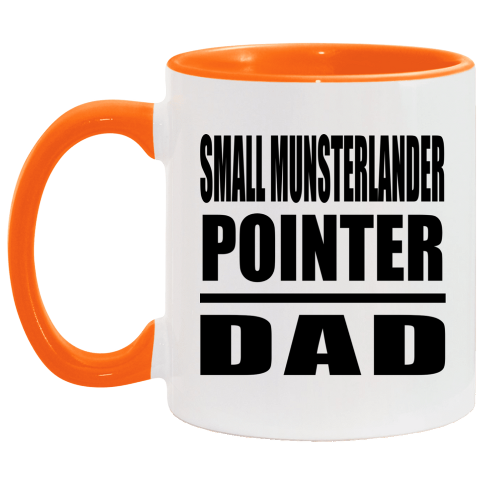 Small Munsterlander Pointer Dad - 11oz Accent Mug Orange