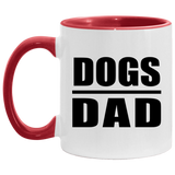 Dogs Dad - 11oz Accent Mug Red