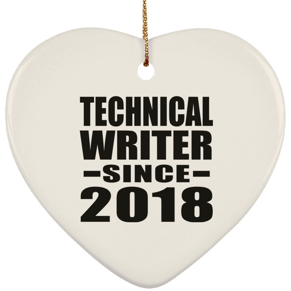 Technical Writer Since 2018 - Heart Ornament