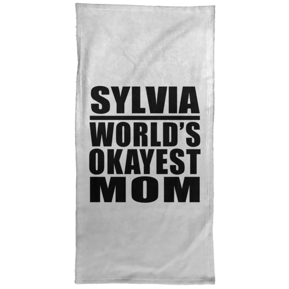 Sylvia World's Okayest Mom - Hand Towel
