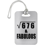 26th Birthday Square Root of 676 & Fabulous - Luggage Bag Tag