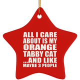 All I Care About Is My Orange Tabby Cat - Star Ornament