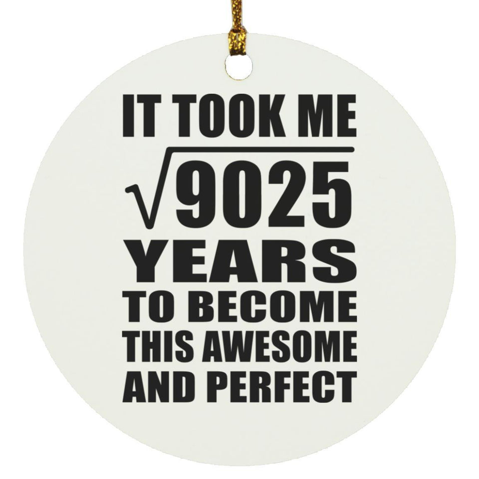 95th Birthday Took Square Root of 9025 Years To Awesome - Circle Ornament