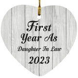 First Year As Daughter In Law 2023 - Heart Ornament F