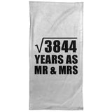 62nd Anniversary Square Root of 3844 Years As Mr & Mrs - Hand Towel