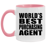 World's Best Purchasing Agent - 11oz Accent Mug Pink