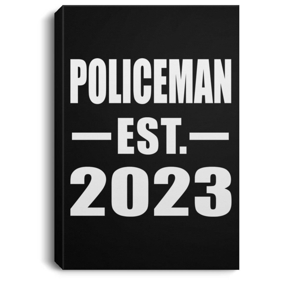 Policeman Established EST. 2023 - Canvas Portrait