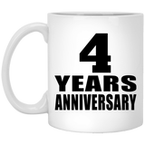 4th Anniversary 4 Years - 11 Oz Coffee Mug