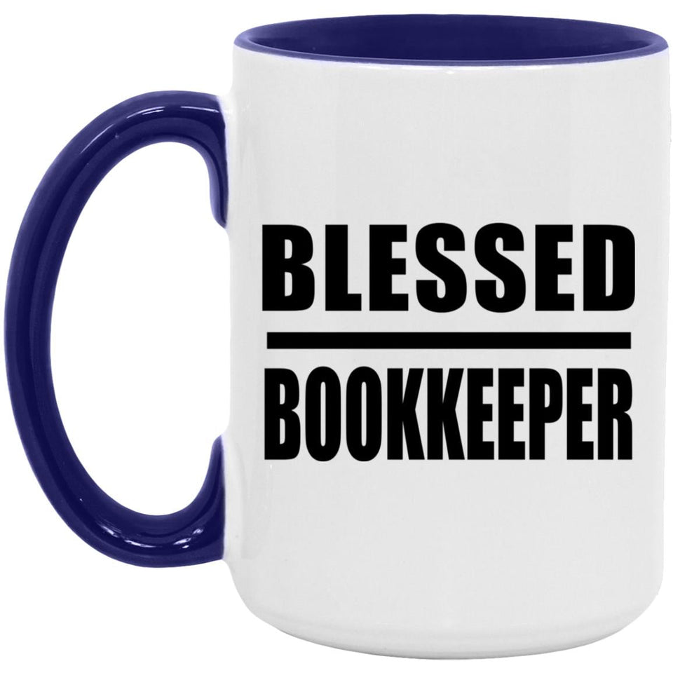 Blessed Bookkeeper - 15oz Accent Mug Purple