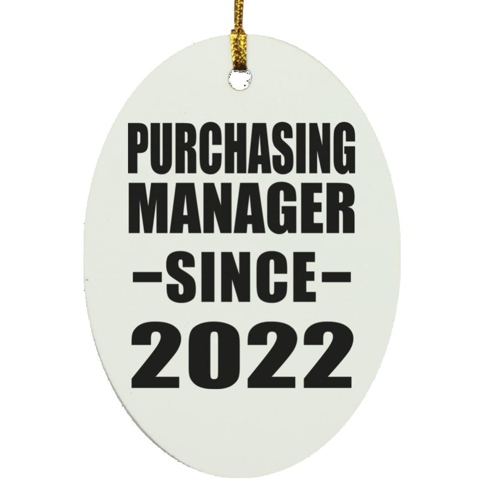 Purchasing Manager Since 2022 - Oval Ornament